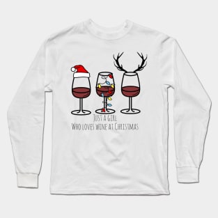 Wine and Christmas Long Sleeve T-Shirt